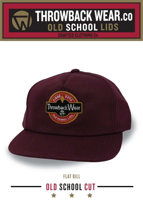 OLD SCHOOL CUT - FLAT BILL MAROON