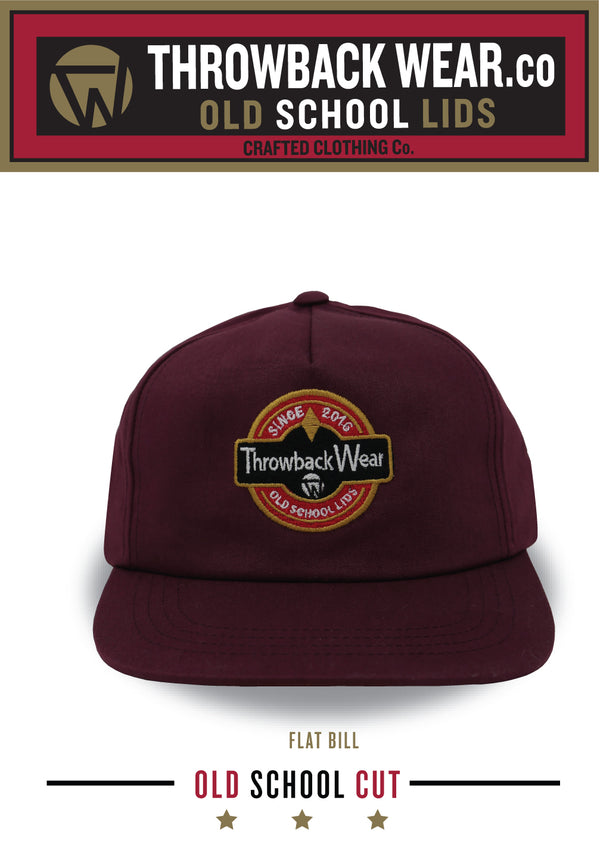 OLD SCHOOL CUT - FLAT BILL MAROON